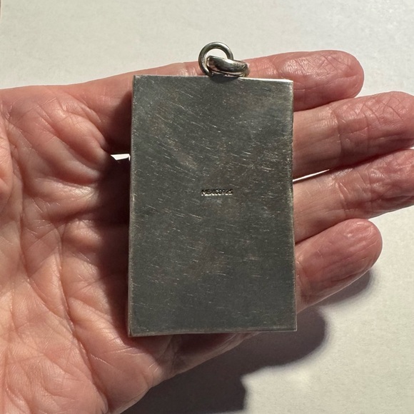 Vintage Handcrafted Silver and Abalone Pendant - Picture 2 of 5